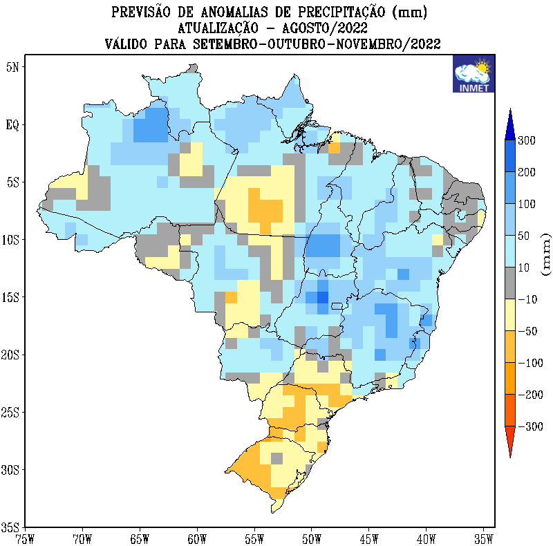 Previsão climática para a safra 2022/2023