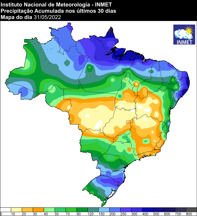 Clima, condições meteorológicas e temperatura média por mês de