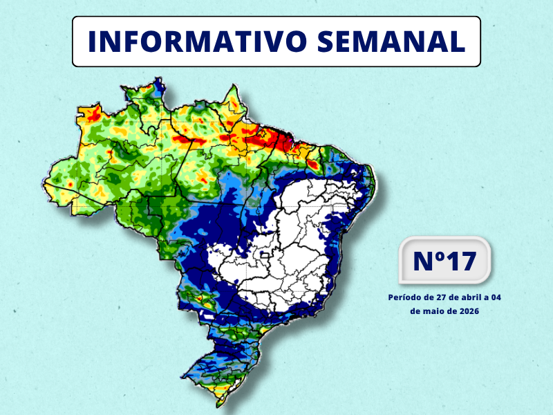 INMET divulga previsão para semana de 27 de abril a 04 de maio de 2026