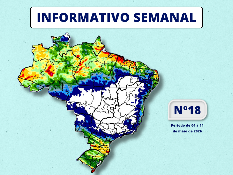 INMET divulga previsão para semana de 04 a 11 de maio de 2026