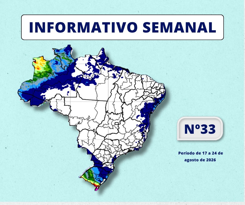 INMET divulga previsão para semana de 17 a 24 de agosto de 2026