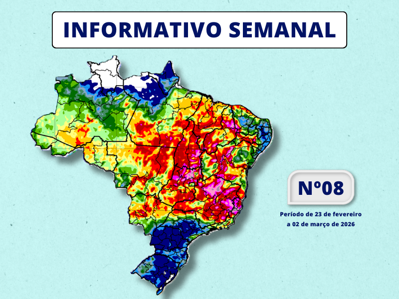 INMET divulga previsão para semana de 23 de fevereiro a 02 de março de 2026