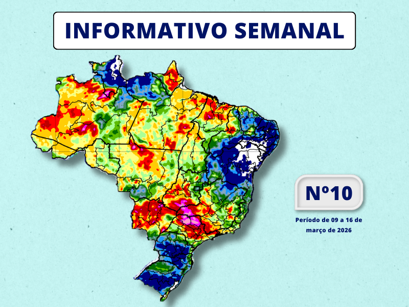 INMET divulga previsão para semana de 09 a 16 de março de 2026
