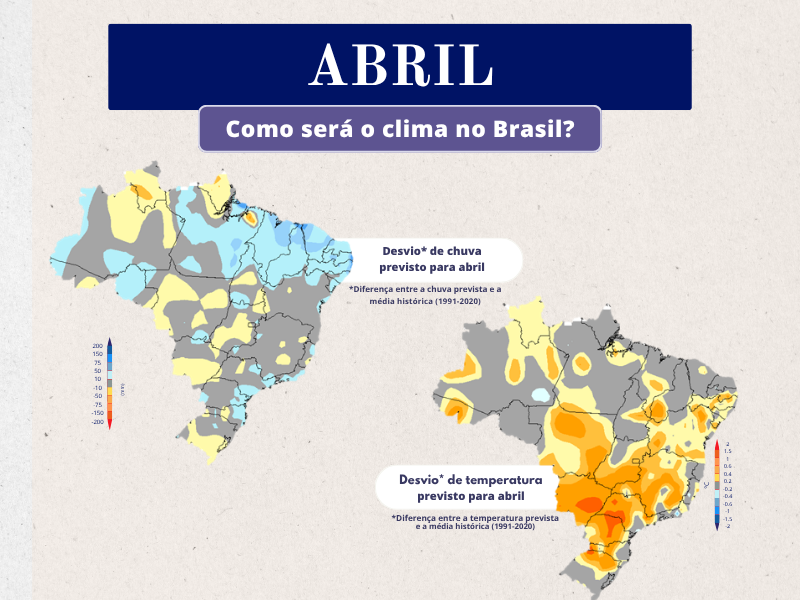 Abril: Como será o clima no Brasil?