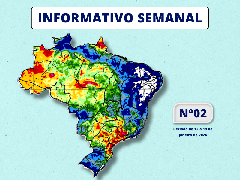 INMET divulga previsão para semana de 12 a 19 de janeiro de 2026