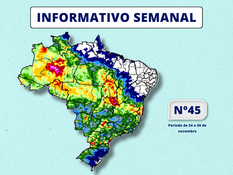 INMET divulga previsão para semana de 24 a 30 de novembro