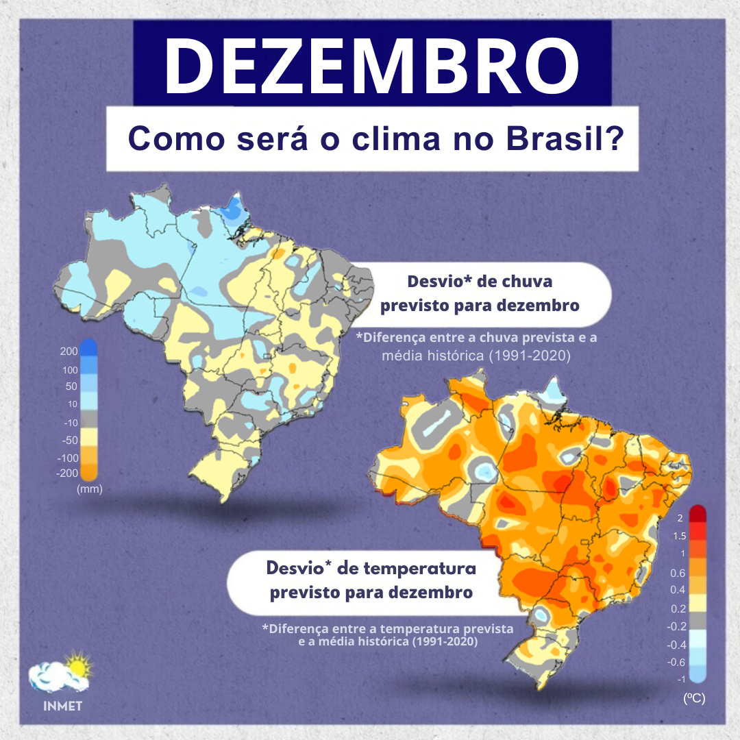 Dezembro: como será o clima no Brasil?