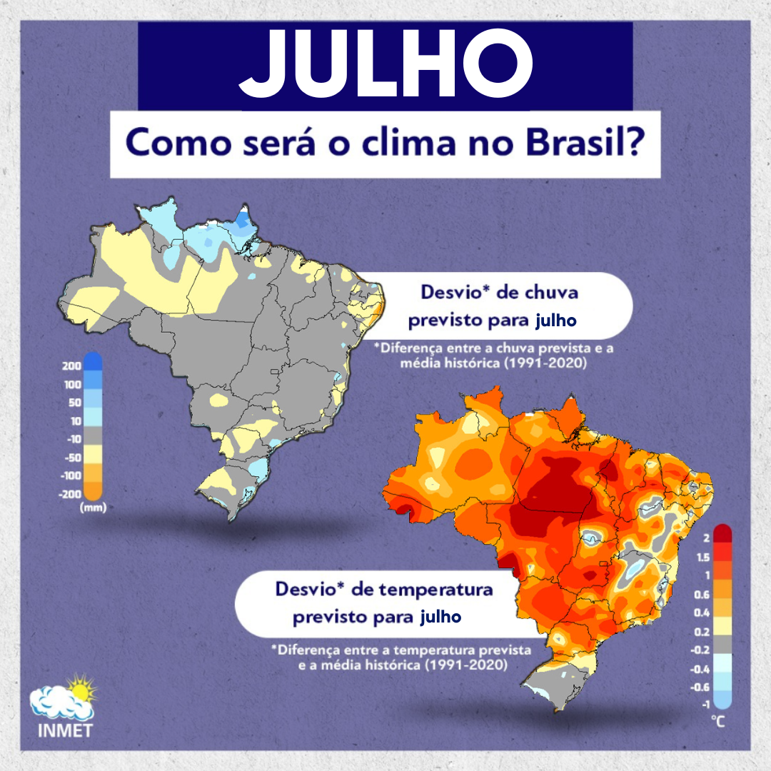 Julho: como será o clima no Brasil?