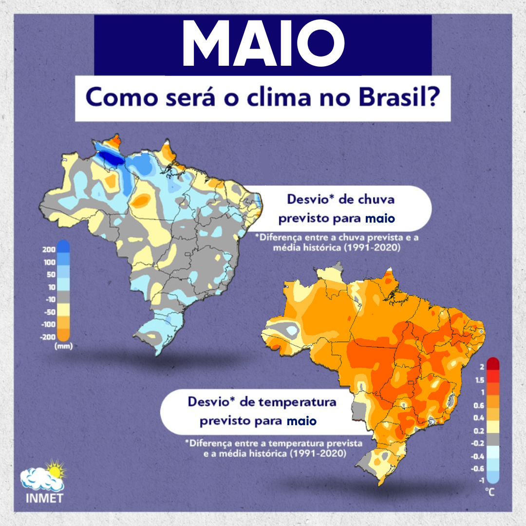 Maio: como será o clima no Brasil?