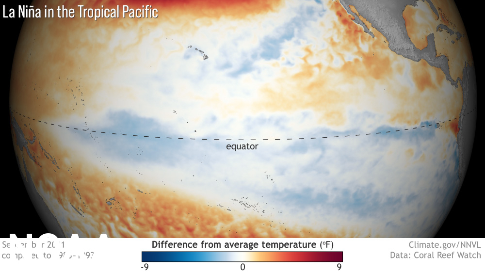NOAA anuncia formação do La Niña, confirmando as previsões do INMET.