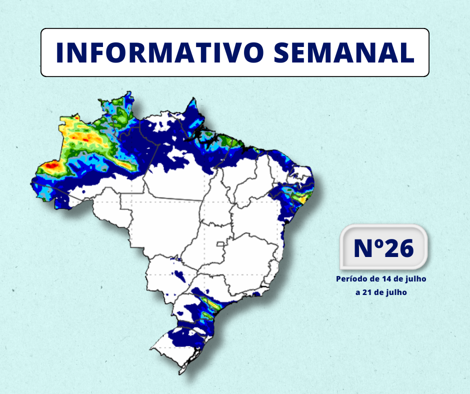 INMET divulga previsão para semana de 14 a 21 de julho