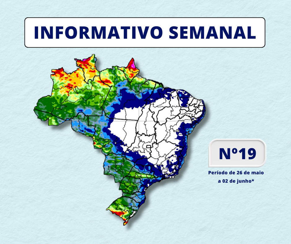 INMET divulga previsão para semana de 26 de maio a 02 de junho