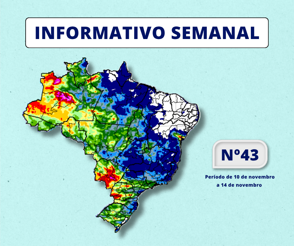 INMET divulga previsão para semana de 10 de novembro a 14 de novembro