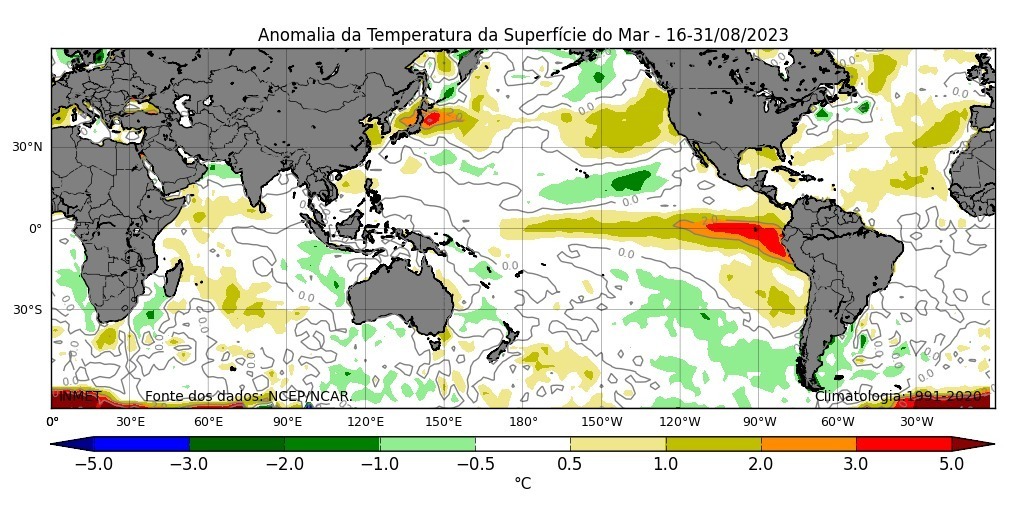 Intensidade do El Niño pode variar de moderada a forte nos próximos meses, prevê Inmet