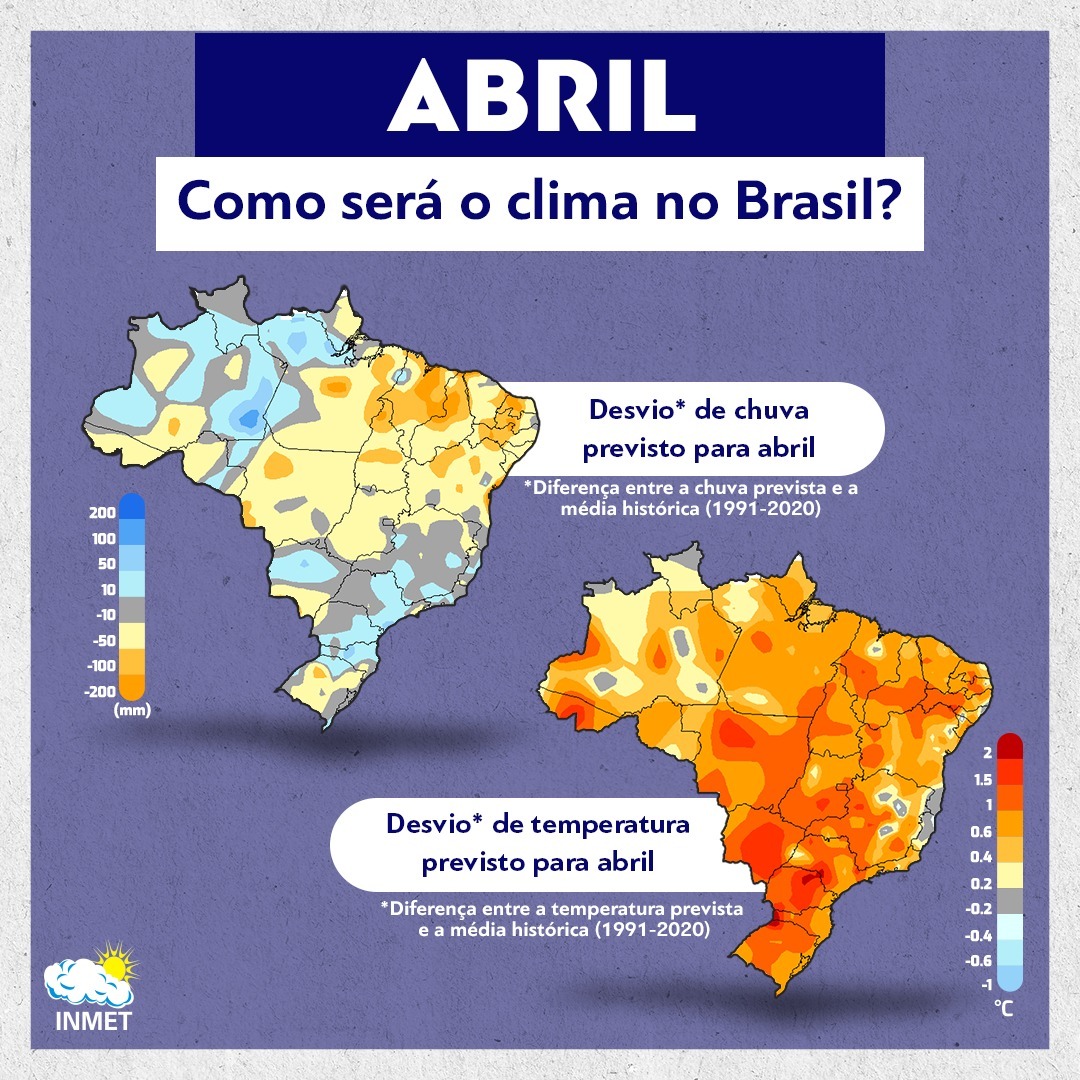 Abril: como será o clima no Brasil?