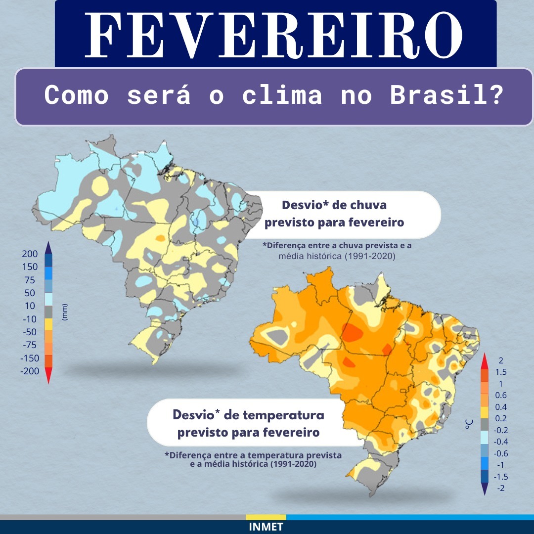 Fevereiro: como será o clima no Brasil?