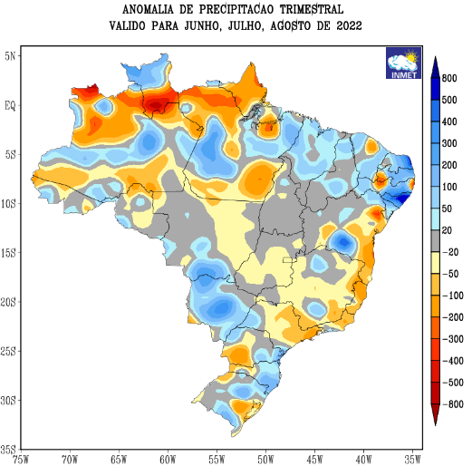 Balanço: Inverno 2022 foi de altas temperaturas e chuvas acima da média no Brasil