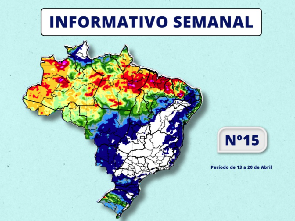 INMET divulga previsão para semana de 13 a 20 de abril de 2026