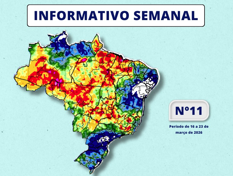 INMET divulga previsão para semana de 16 de março a 23 de março de 2026