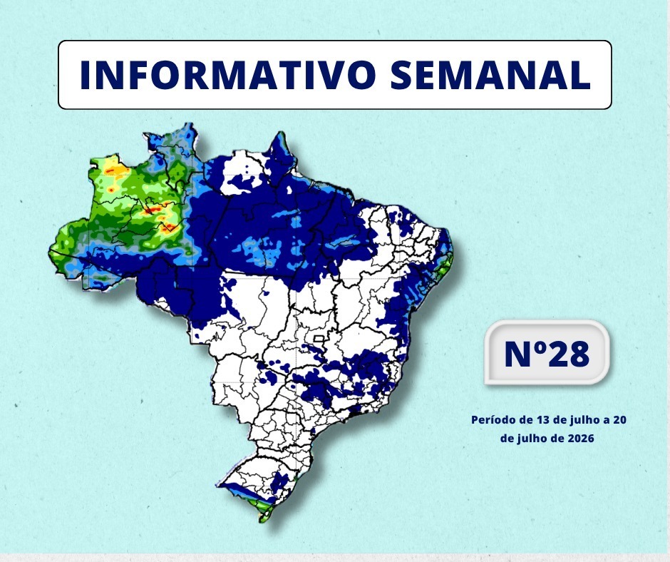 INMET divulga previsão para semana de 13 a 20 de julho de 2026