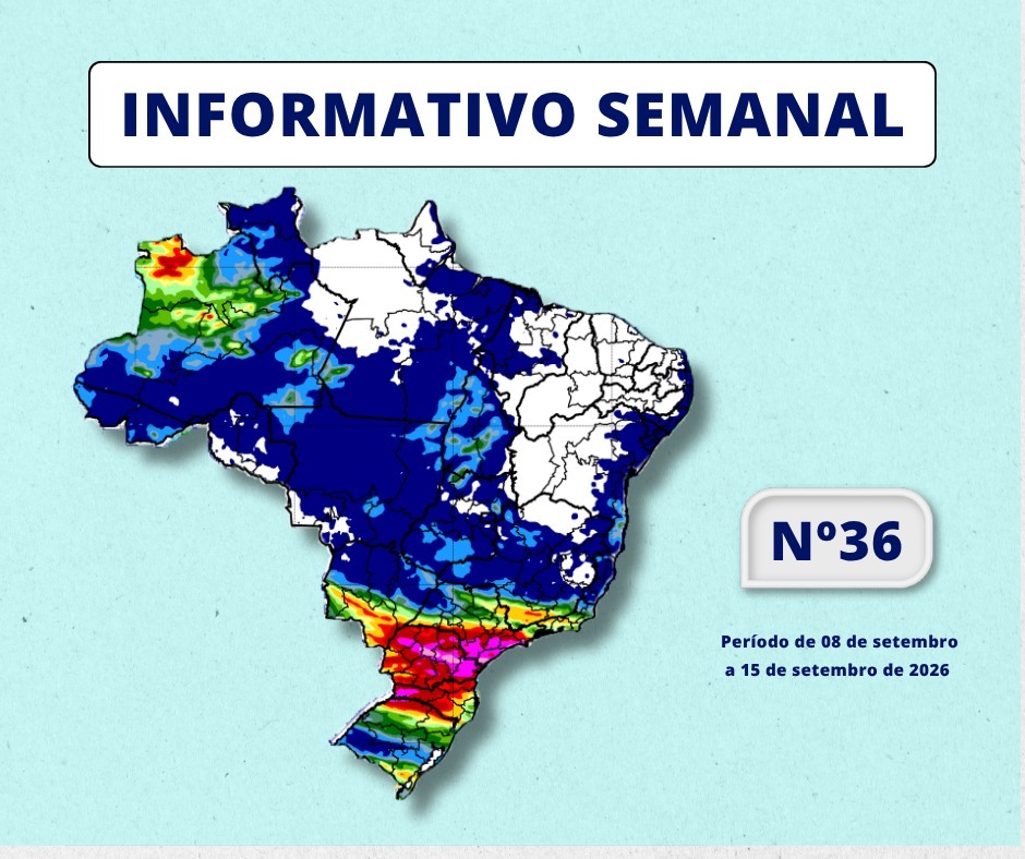 INMET divulga previsão para semana de 08 a 15 de setembro de 2026