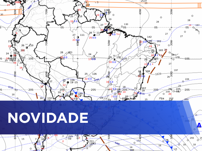 INMET disponibiliza cartas sinóticas dos últimos anos para download em seu portal.