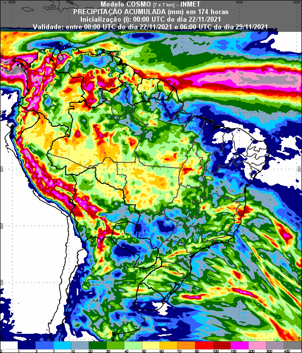 Informativo Meteorológico Semanal N° 45 (22/11/2021)