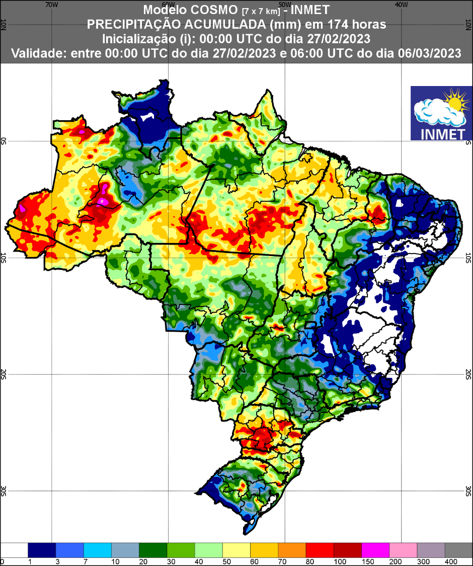 INMET divulga a previsão climática para os próximos 6 meses no Brasil