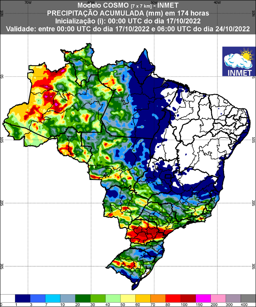 INMET divulga a previsão climática para os próximos 6 meses no Brasil