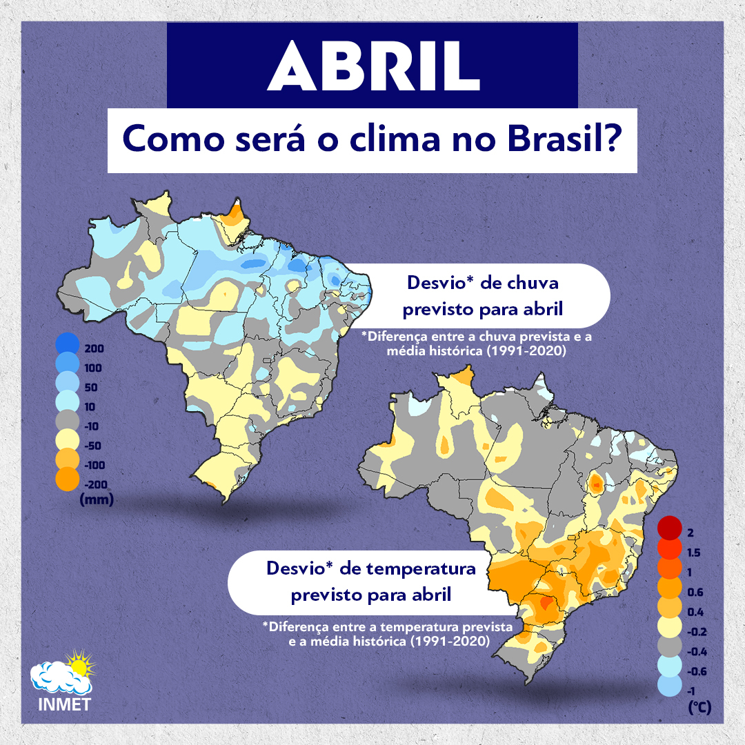 Abril: Como será o clima no Brasil?