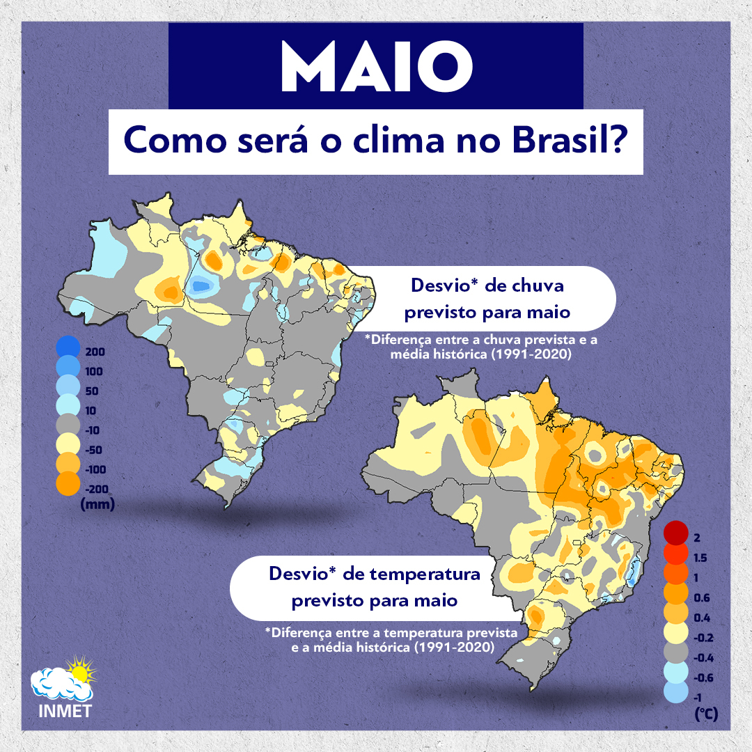 Maio: Como será o clima no Brasil?