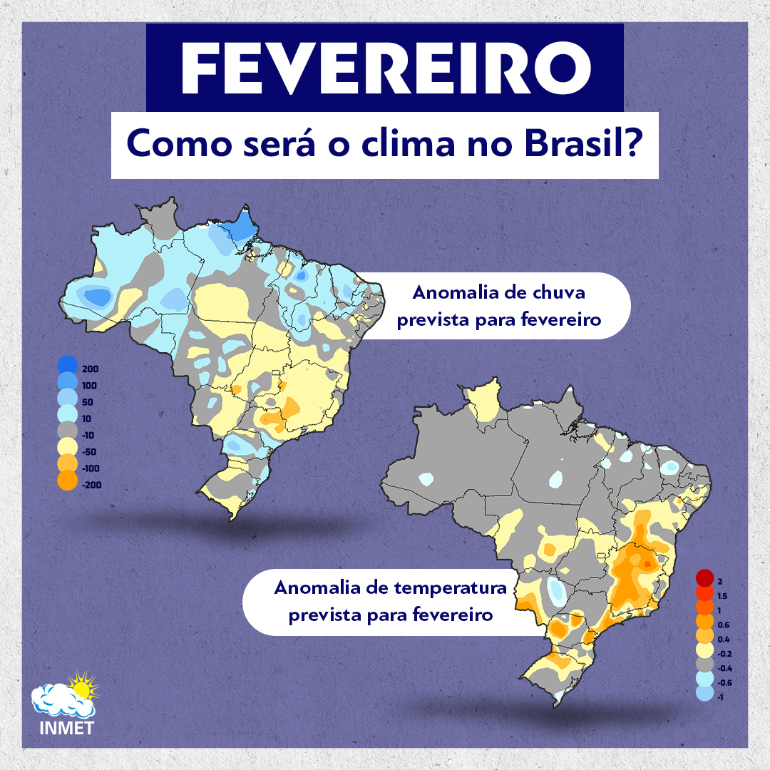 Fevereiro: Como será o clima no Brasil?
